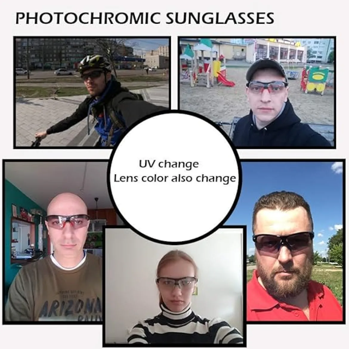 Adaptive Lens Photochromic Cycling Sunglasses