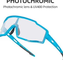Aerodynamic Windproof Photochromic Cycling Sunglasses
