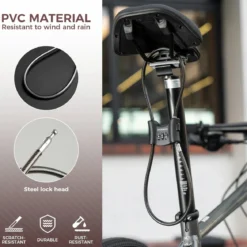 Bicycle Lock with 5.5 mm Steel Cable