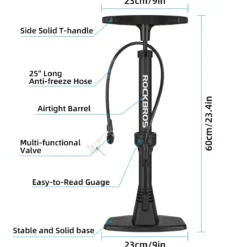 Bike Floor Pump with Gauge High Pressure 160 PSI