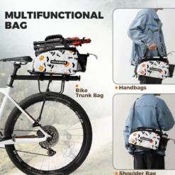 Bike Pannier Bag Double Side Storage with Rain Cover 17L-35L