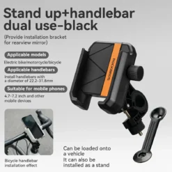 Bike Phone Holder Half Wrap Anti-Overload for 4.7-7.2''