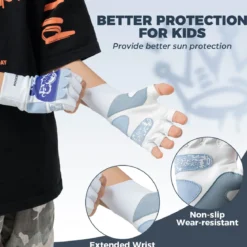 Cute Kids Half-Finger Cycling Gloves Non-Slip Padded Unisex