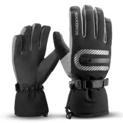Fleece-Lined Thickened Full Finger Double-Layer Ski Gloves
