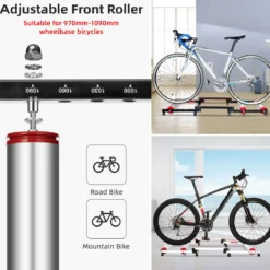 Foldable Adjustable Bike Rollers with Resistance for Indoor Exercise