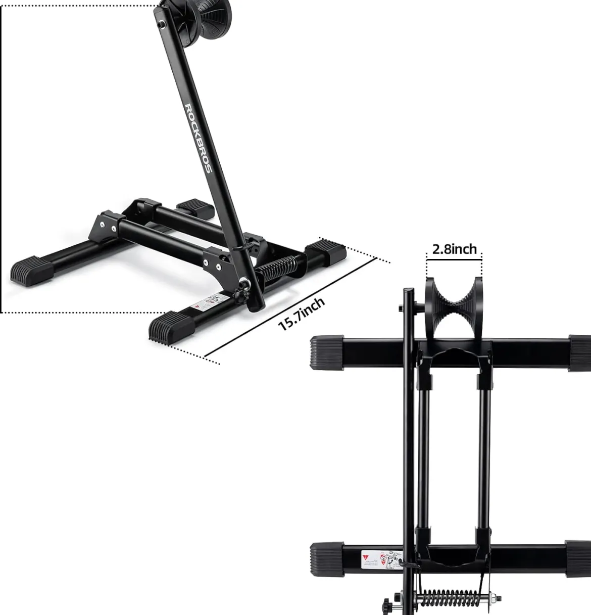 Foldable Carbon Steel Floor Bike Stand for 20"-29" Wheels