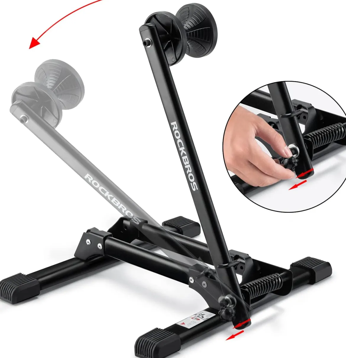 Foldable Carbon Steel Floor Bike Stand for 20"-29" Wheels
