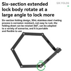 Folding Bike Lock ART Certified High-Security
