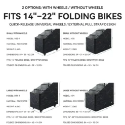 Folding Bike Travel Case Fits 14