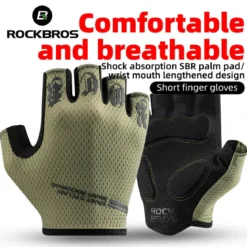 Half-Finger Cycling Gloves with SBR Shock-Absorbing Palm Pads