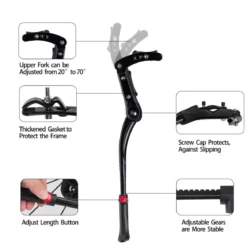 Heavy-Duty Side Kickstand for 24"-28" Mountain Bikes