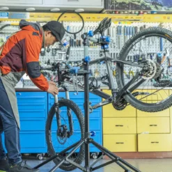Height-Adjustable Bike Repair Stand for Home Maintenance