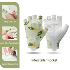 Kids Half Finger Cycling Gloves Non Slip