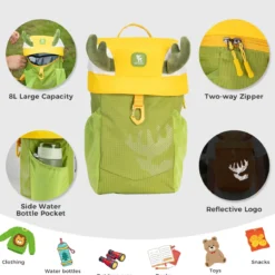 Kids Water-Repellent Hiking Backpack 8L