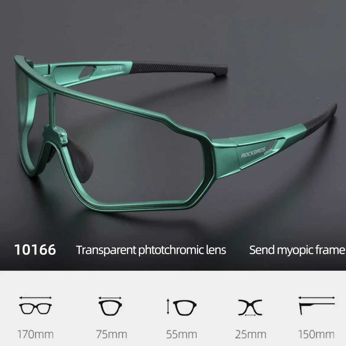 Low Wind Resistance Photochromic Sunglasses