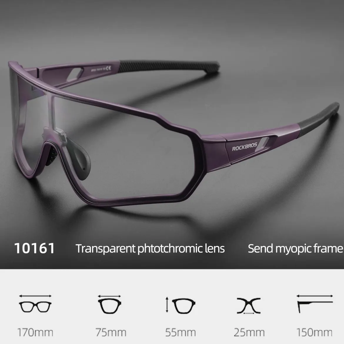 Low Wind Resistance Photochromic Sunglasses