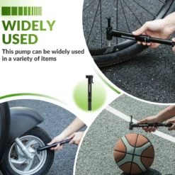 Mini Bike Pump with 8-in-1 Ratchet Tool 80 PSI