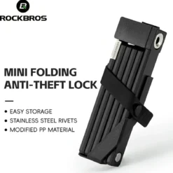 Mini Folding Bike Lock with Mount Bracket