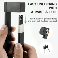 Mini Folding Bike Lock with Mount Bracket