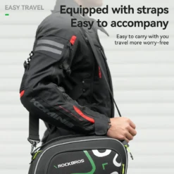 Motorcycle Tank Bag Helmet Bag 12L With Rain Cover