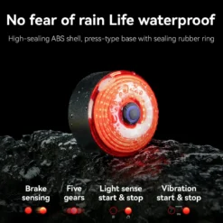 Multifunctional Cycling Tail Bag With Light