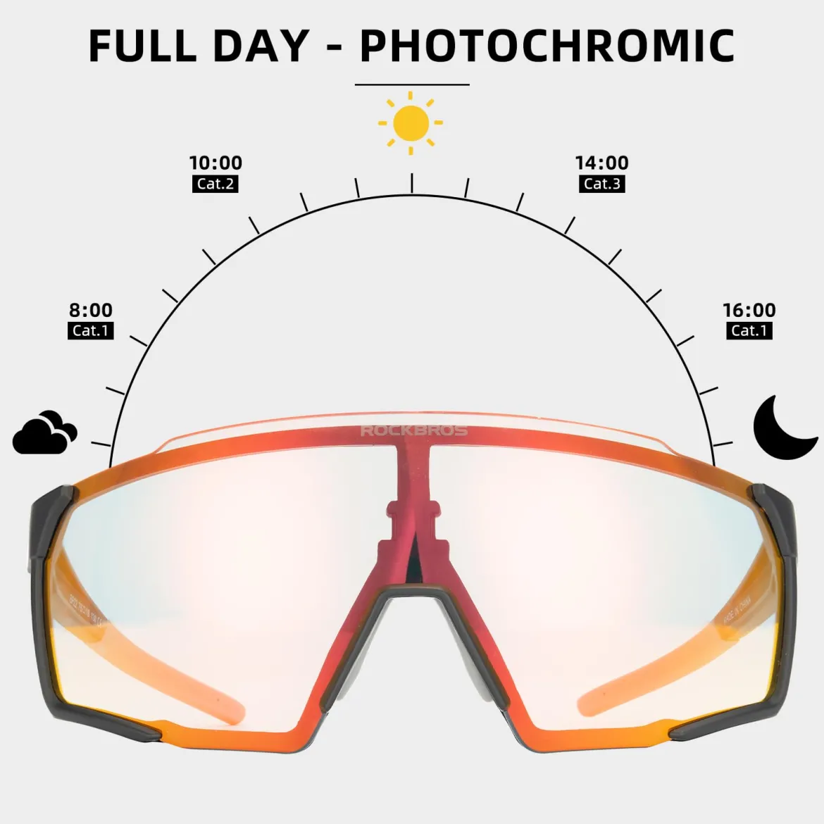 Polarised Full-Lens Sunglasses for Outdoor Sports