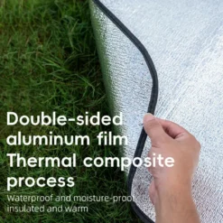 Qunature Double-Sided Aluminum Picnic Tent Mat Waterproof Camping Pad