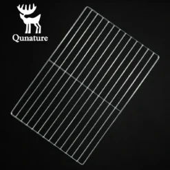 Qunature Durable Iron Chrome BBQ Grill Net with Rounded Corners for Easy Use
