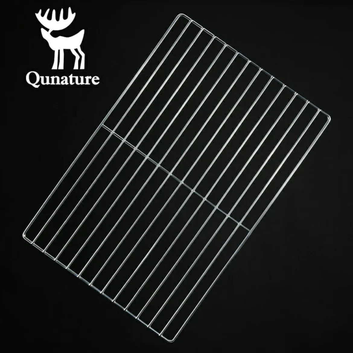 Qunature Durable Iron Chrome BBQ Grill Net with Rounded Corners for Easy Use