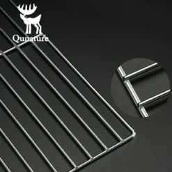 Qunature Durable Iron Chrome BBQ Grill Net with Rounded Corners for Easy Use
