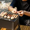 Qunature Foldable BBQ Grill with Durable Chrome-Plated Net and Ventilation