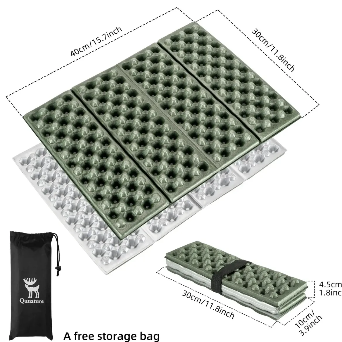 Qunature Folding Seat Pad Mat with Foam