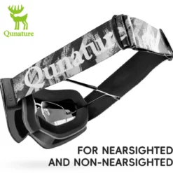 Qunature Frameless Anti-Fog Ski Goggles with UV Protection and Wide View