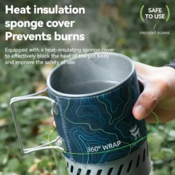 Qunature Integrated Heat Collection Stove System for Camping, Hiking and Outdoor Adventures