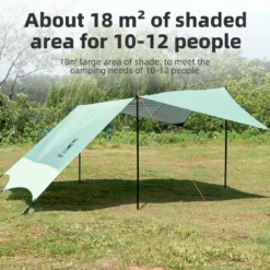 Qunature 3-in-1 Waterproof Canopy Floor Mat Raincoat UPF50+ for Camping