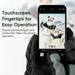 Qunature Outdoor Insulated Ski Gloves - Windproof Waterproof Touchscreen Compatible