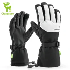 Qunature Outdoor Insulated Ski Gloves - Windproof Waterproof Touchscreen Compatible