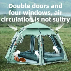 Qunature Quick Setup Hexagonal Tent UPF50+ Waterproof Lightweight
