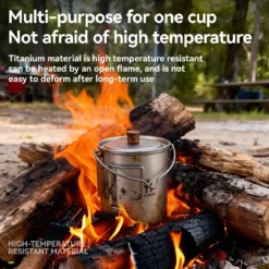 Qunature Ultralight Titanium Camping Mug 750 ml