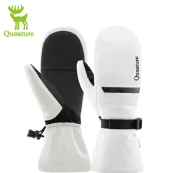 Qunature Windproof Waterproof Thermal Ski Gloves Double-Layer Insulation Touchscreen