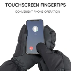 Qunature Windproof Waterproof Thermal Ski Gloves Double-Layer Insulation Touchscreen
