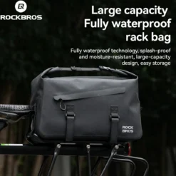 RideMate 100% Waterproof Bike Rear Rack Bag 16L
