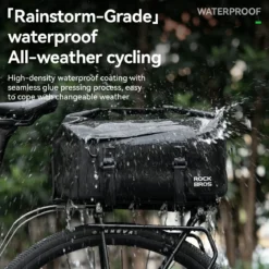 RideMate 100% Waterproof Bike Rear Rack Bag 16L