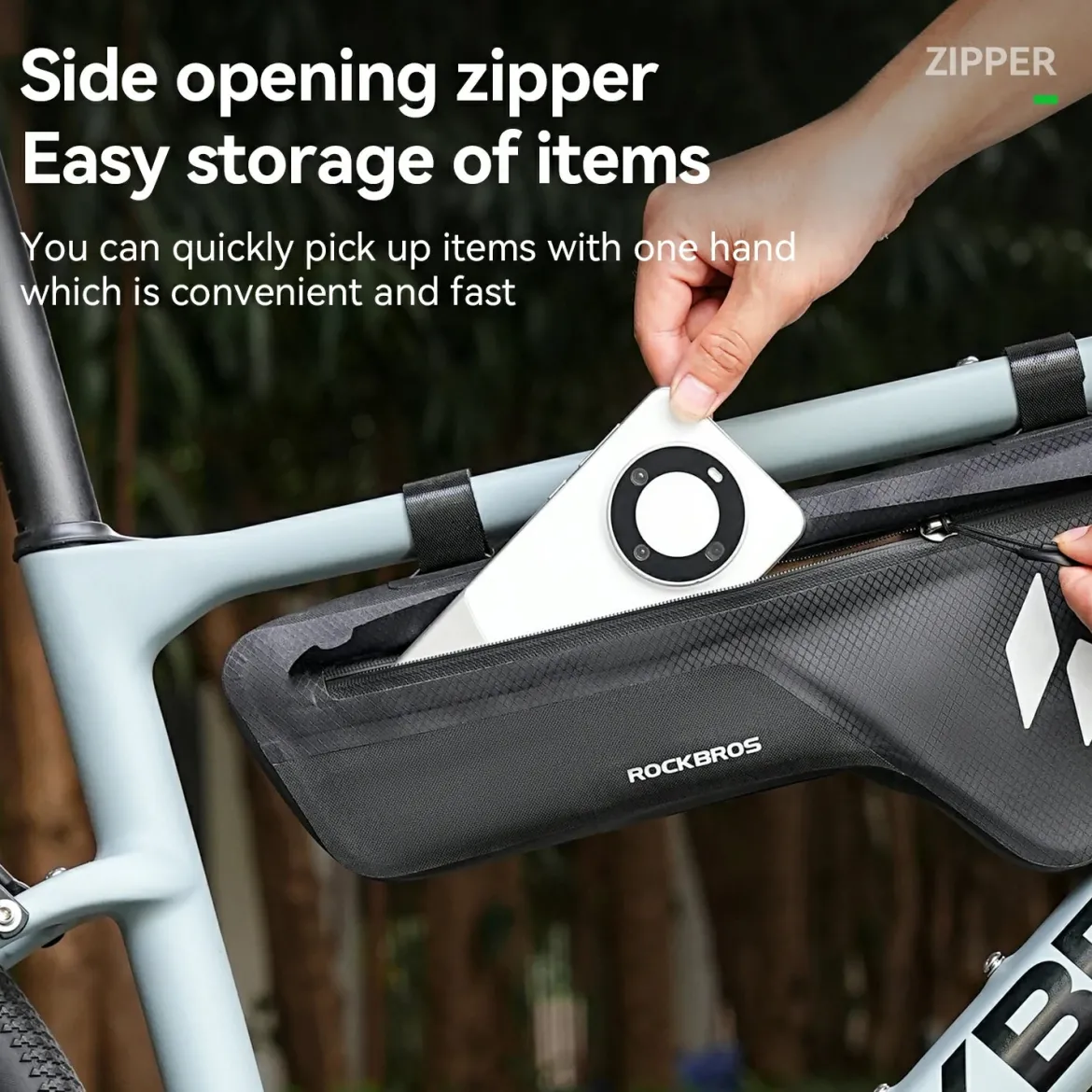 RideMate 100% Waterproof Frame Bag 1.9L Down Tube Bag