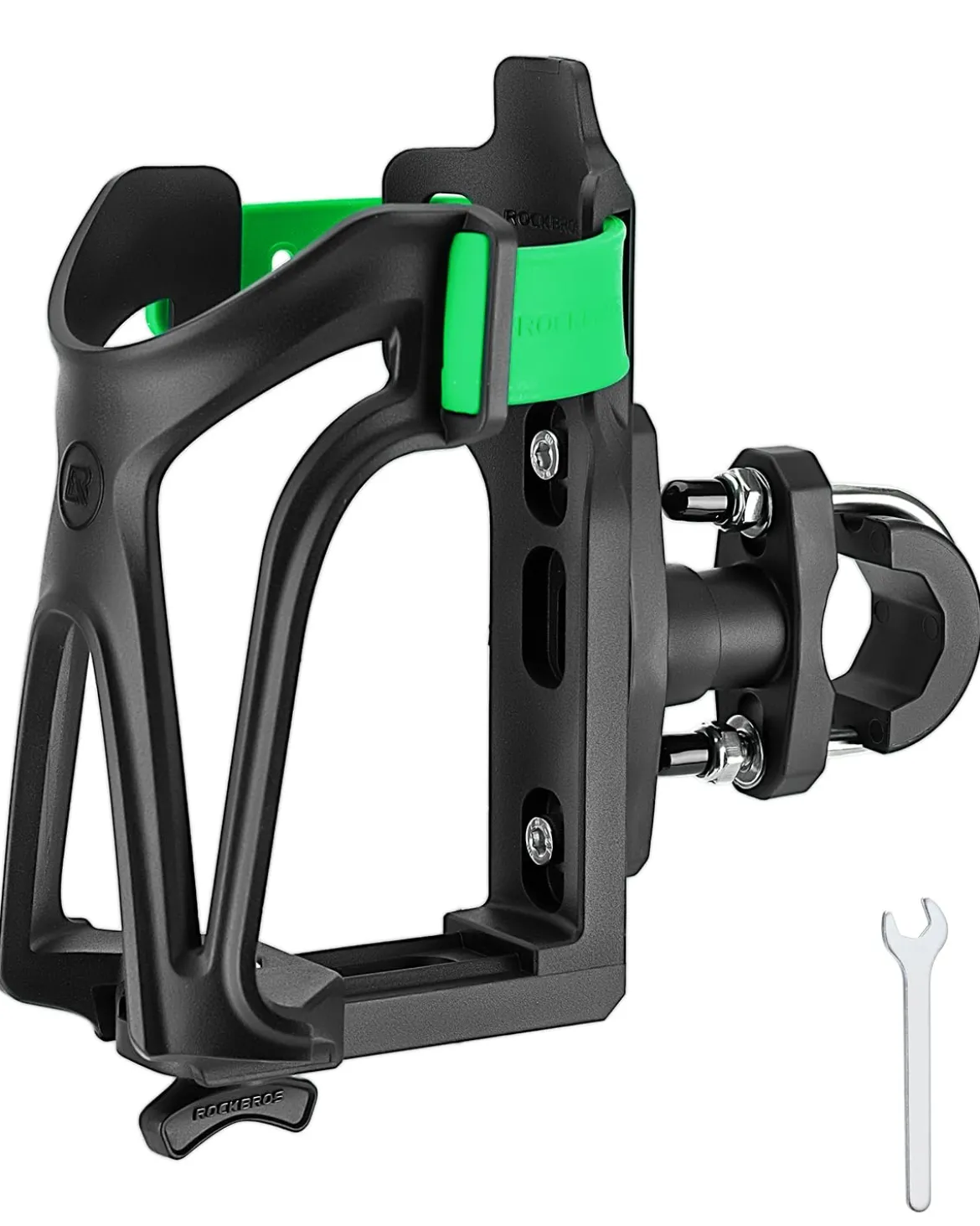 ROCKBROS Adjustable Water Bottle Holder for 2.3-3" Bottles, Bike & Motorcycle Mount