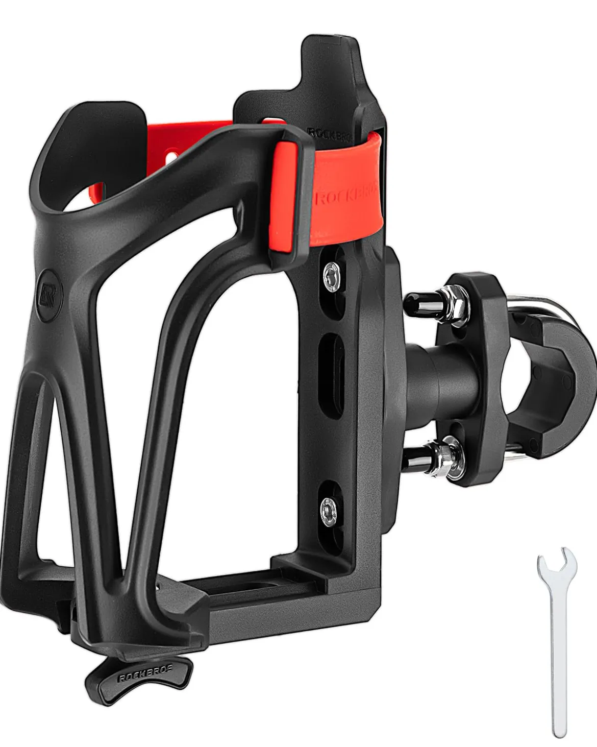 ROCKBROS Adjustable Water Bottle Holder for 2.3-3" Bottles, Bike & Motorcycle Mount