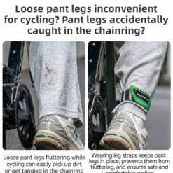 ROCKBROS Anti-Roll Chain Riding Leg Straps Adjustable Reflective