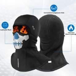 ROCKBROS Balaclava Ski Mask Full Face Winter Fleece Hood for Skiing Cycling