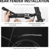ROCKBROS Bike Adjustable MTB Mudguard Front/Rear Cycling Fender Bike Guards