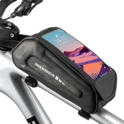ROCKBROS Bike Bag Under 6.8” Bicycle Accessories Pouch, EVA Waterproof
